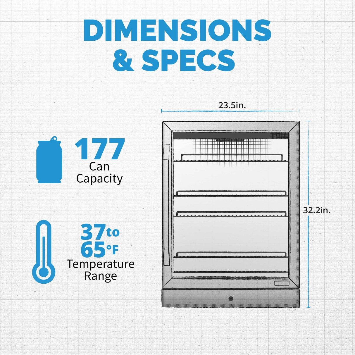 NewAir 177-Can Built-In or Freestanding Beverage Fridge Beverage Centers NBC177SS00 Wine Coolers Empire