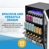 NewAir 177-Can Built-In or Freestanding Beverage Fridge Beverage Centers NBC177SS00 Wine Coolers Empire