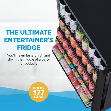 NewAir 177-Can Built-In or Freestanding Black Beverage Fridge Beverage Centers NBC177BS01 Wine Coolers Empire