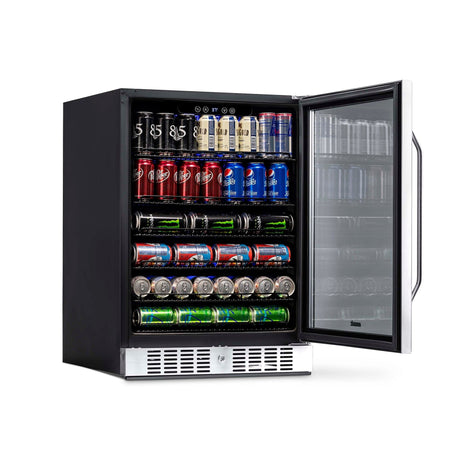 NewAir 177-Can Stainless Steel Beverage Fridge ABR-1770 Beverage Centers ABR-1770 Wine Coolers Empire