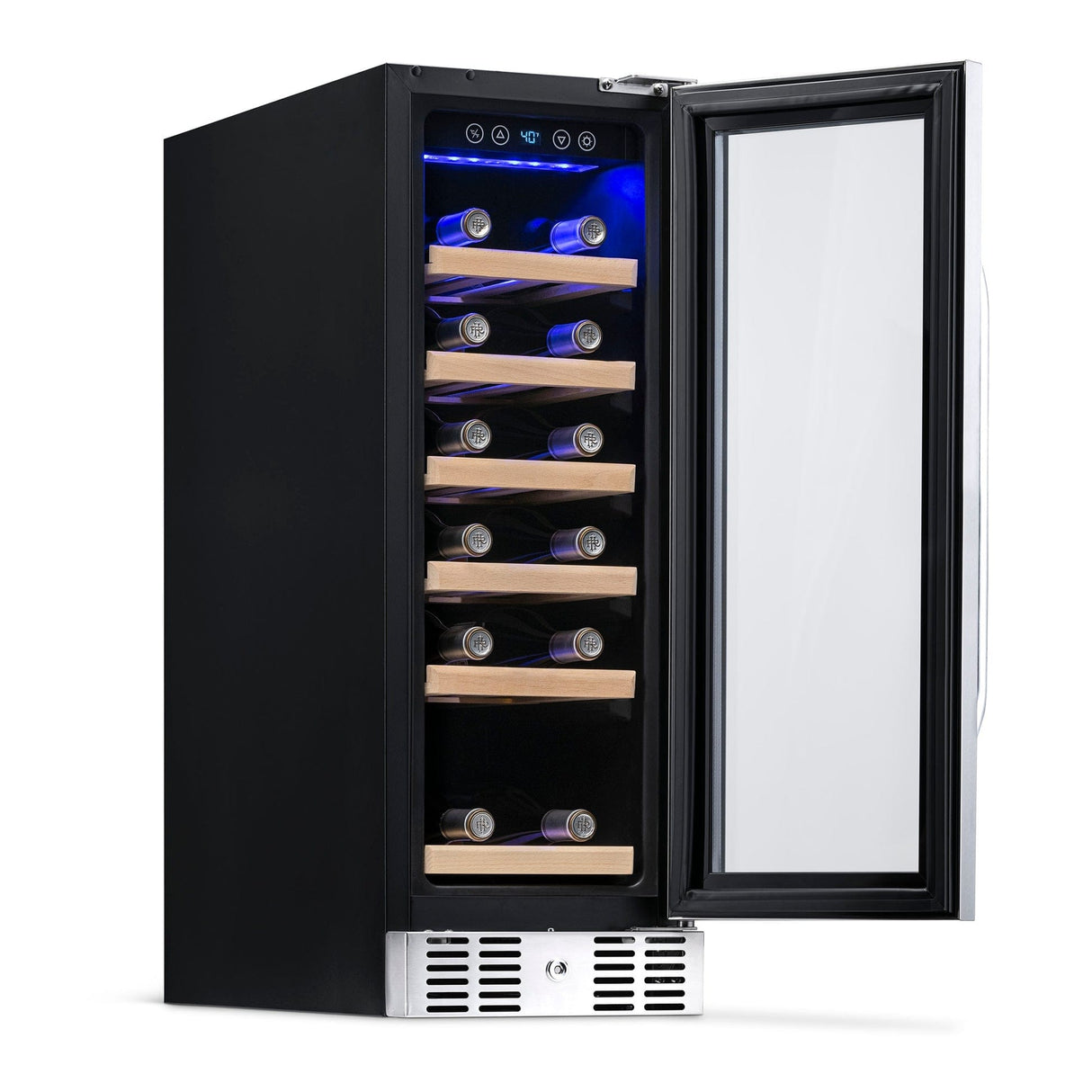 NewAir 19-Bottle Built-In Stainless Steel Wine Refrigerator Wine Coolers AWR-190SB Wine Coolers Empire