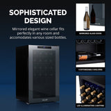 NewAir 24-Bottle Black Freestanding Wine Fridge NWC024BK00 Wine Coolers NWC024BK00 Wine Coolers Empire