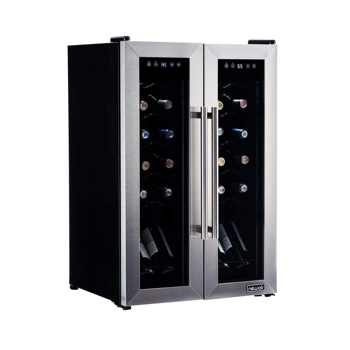 NewAir 24-Bottle Stainless Steel Dual Zone Wine Refrigerator Wine Coolers NWC024SSD0 Wine Coolers Empire