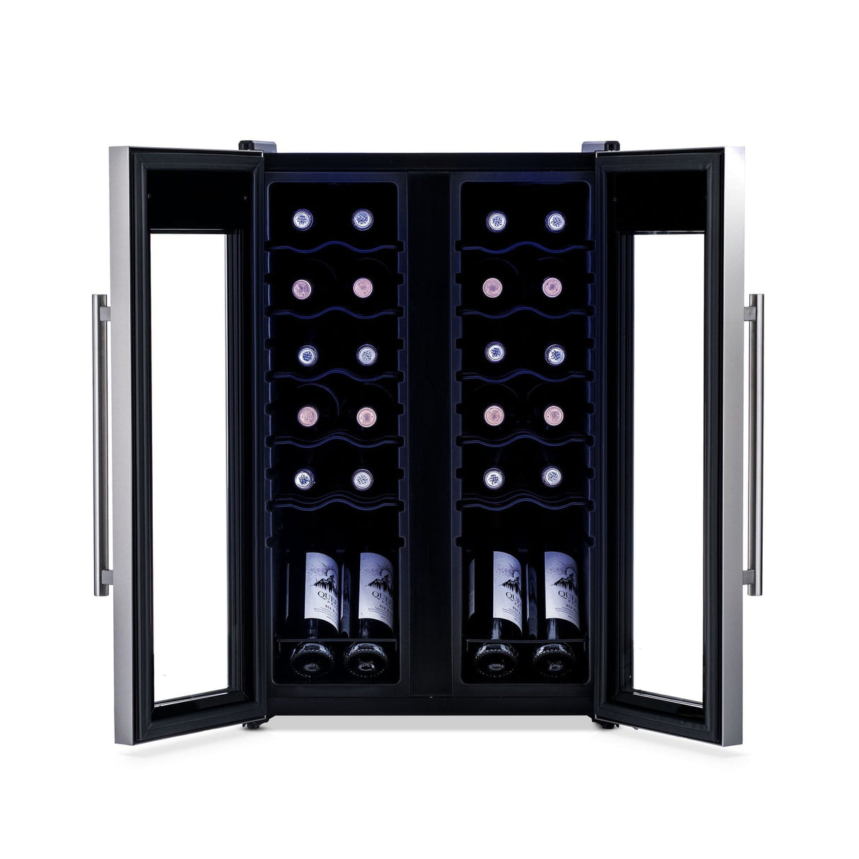 NewAir 24-Bottle Stainless Steel Dual Zone Wine Refrigerator Wine Coolers NWC024SSD0 Wine Coolers Empire