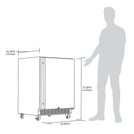NewAir 24” Built-In 160-Can Outdoor Beverage Fridge NOF160SS00 Beverage Centers NOF160SS00 Wine Coolers Empire