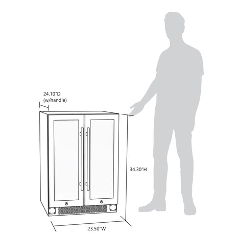 NewAir 24” Built-In 58-Can Dual Zone Beverage Fridge NWB080SS00 Beverage Centers NWB080SS00 Wine Coolers Empire