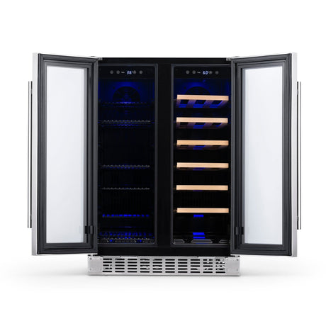 NewAir 24” Built-In 58-Can Dual Zone Beverage Fridge NWB080SS00 Beverage Centers NWB080SS00 Wine Coolers Empire