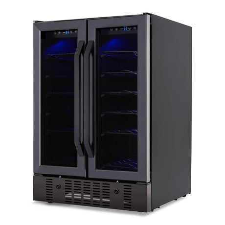 NewAir 24” Built-In 60-Can Dual Zone Beverage Fridge NWB076BS00 Beverage Centers NWB076BS00 Wine Coolers Empire