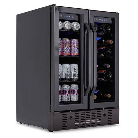 NewAir 24” Built-In 60-Can Dual Zone Beverage Fridge NWB076BS00 Beverage Centers NWB076BS00 Wine Coolers Empire