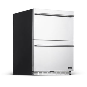 NewAir 24” Built-In 80-Can Dual-Drawer Beverage Fridge Beverage Centers NOF100SS00 Wine Coolers Empire