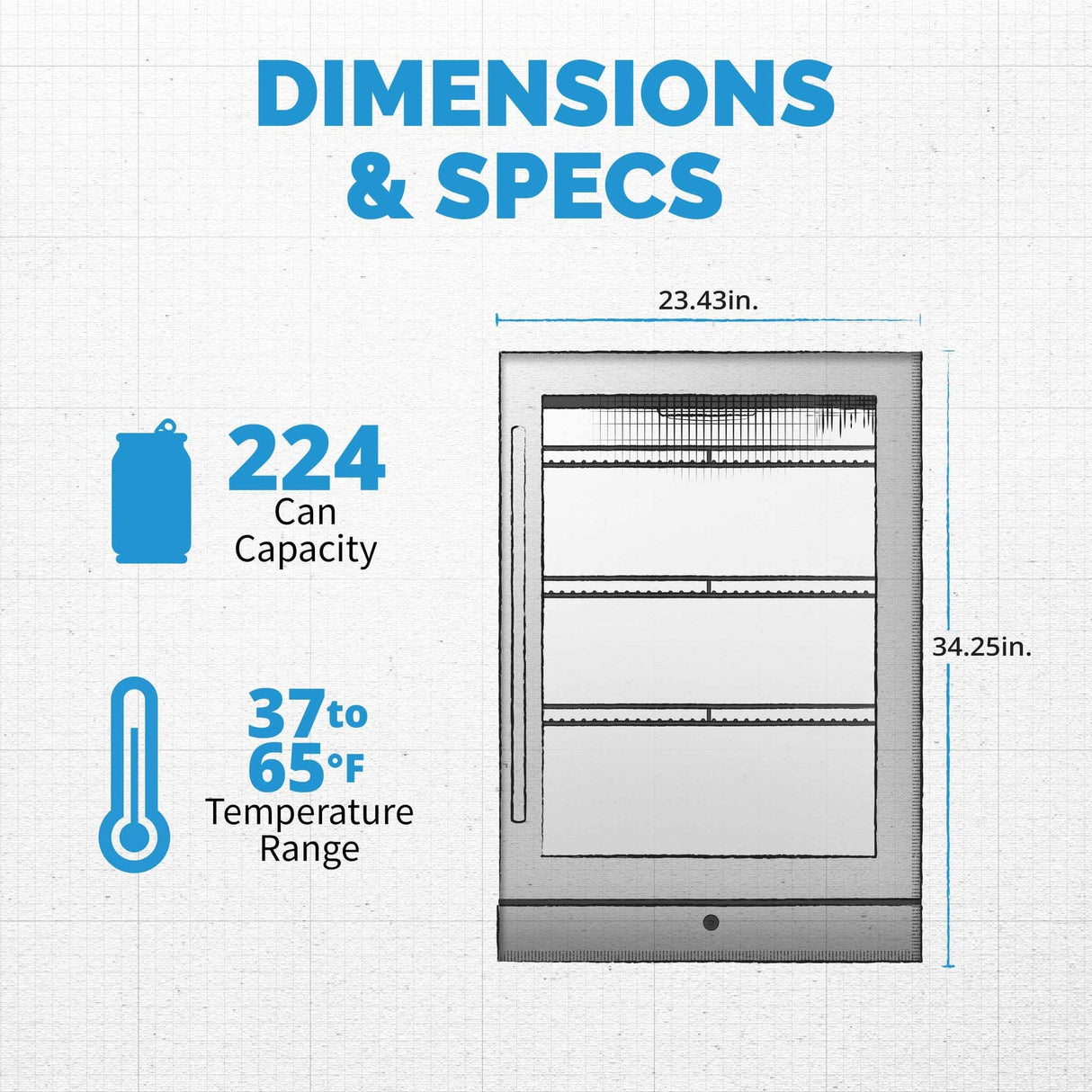 NewAir 244-Can Stainless Steel Beverage Fridge NBC224SS00 Beverage Centers NBC224SS00 Wine Coolers Empire