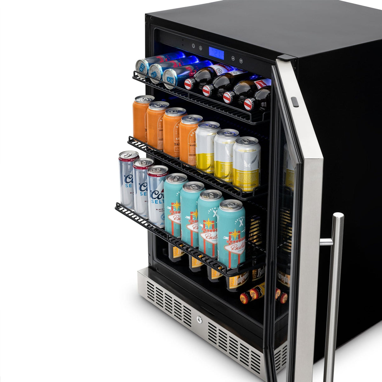 NewAir 244-Can Stainless Steel Beverage Fridge NBC224SS00 Beverage Centers NBC224SS00 Wine Coolers Empire