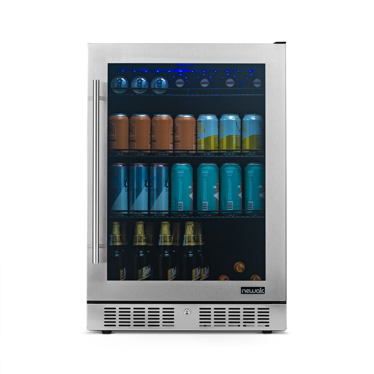 NewAir 244-Can Stainless Steel Beverage Fridge NBC224SS00 Beverage Centers NBC224SS00 Wine Coolers Empire