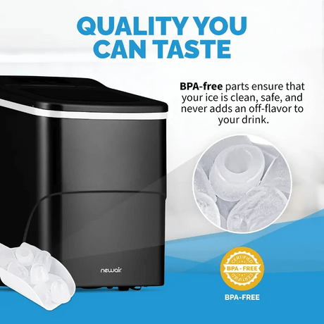 NewAir 26 lb. Countertop Bullet Ice Maker NIM026MB00 Ice Makers NIM026MB00 Wine Coolers Empire