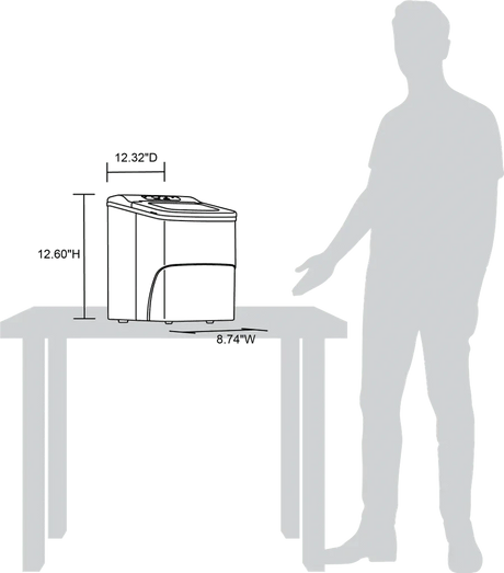 NewAir 26 lb. Countertop Bullet Ice Maker NIM026MB00 Ice Makers NIM026MB00 Wine Coolers Empire
