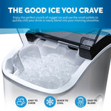 NewAir 26 lb. Countertop Stainless Steel Ice Maker NIM026SSN0 Ice Makers NIM026SSN0 Wine Coolers Empire