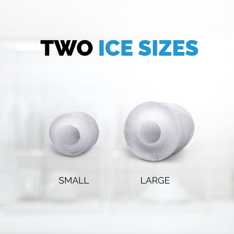 NewAir 26 lb. Metallic Silver Countertop Bullet Ice Maker Ice Makers NIM026MS00 Wine Coolers Empire