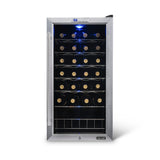 NewAir 27-Bottle Stainless Steel Freestanding Wine Fridge Wine Coolers AWC-270E Wine Coolers Empire