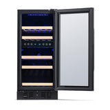 NewAir 29-Bottle Black Built-In Dual Zone Wine Refrigerator Wine Coolers NWC029BS00 Wine Coolers Empire