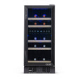 NewAir 29-Bottle Black Built-In Dual Zone Wine Refrigerator Wine Coolers NWC029BS00 Wine Coolers Empire