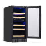 NewAir 29-Bottle Black Built-In Dual Zone Wine Refrigerator Wine Coolers NWC029BS00 Wine Coolers Empire