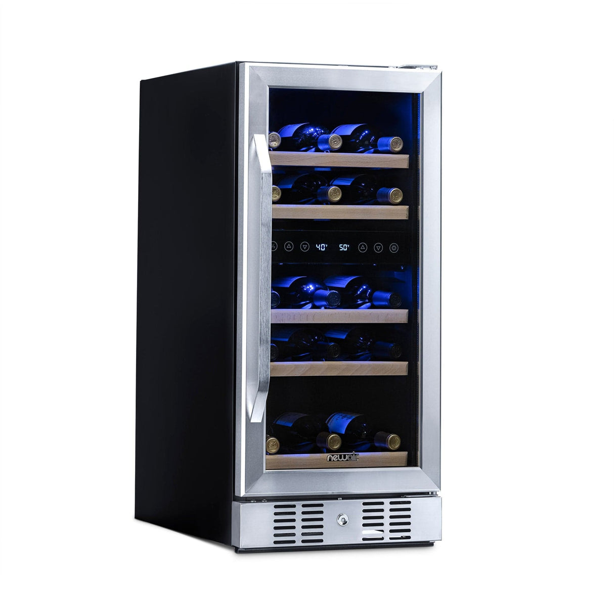 NewAir 29-Bottle Dual Zone Stainless Steel Wine Refrigerator Wine Coolers AWR-290DB Wine Coolers Empire