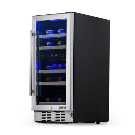 NewAir 29-Bottle Dual Zone Stainless Steel Wine Refrigerator Wine Coolers AWR-290DB Wine Coolers Empire