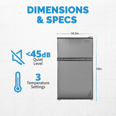 NewAir 3.1 Cu Ft Black Compact Mini Refrigerator NRF031BK00 Refrigerators NRF031BK00 Wine Coolers Empire