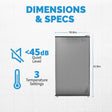 NewAir 3.3 Cu Ft Stainless Steel Compact Mini Refrigerator Refrigerators NRF033GA00 Wine Coolers Empire