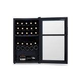 NewAir 33-Bottle Black Freestanding Dual Zone Wine Refrigerator Wine Coolers NWC033BKD0 Wine Coolers Empire