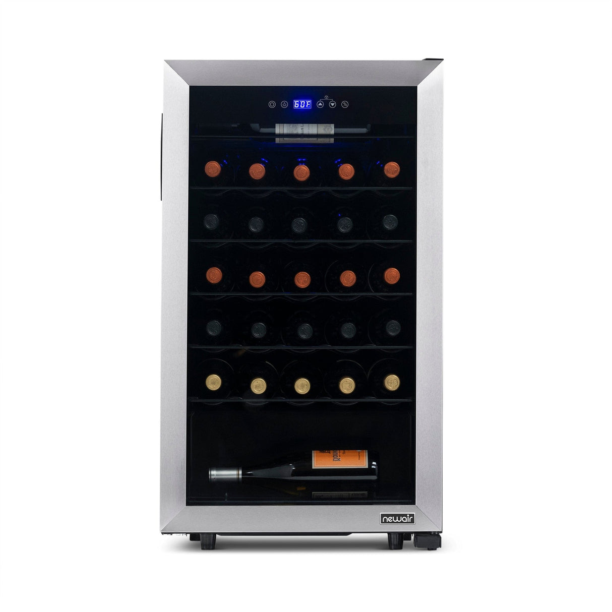 NewAir 33-Bottle Stainless Steel Freestanding Wine Refrigerator Wine Coolers NWC033SS01 Wine Coolers Empire