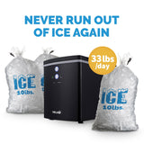 NewAir 33 lb. Countertop Bullet Ice Maker NIM033BK00 Ice Makers NIM033BK00 Wine Coolers Empire