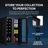 NewAir 39-Can Freestanding Dual Zone Beverage Fridge Beverage Centers NWB051BKD0 Wine Coolers Empire