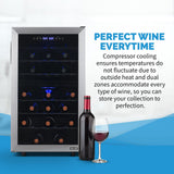 NewAir 43-Bottle Stainless Steel Dual Zone Wine Refrigerator Wine Coolers NWC043SS00 Wine Coolers Empire