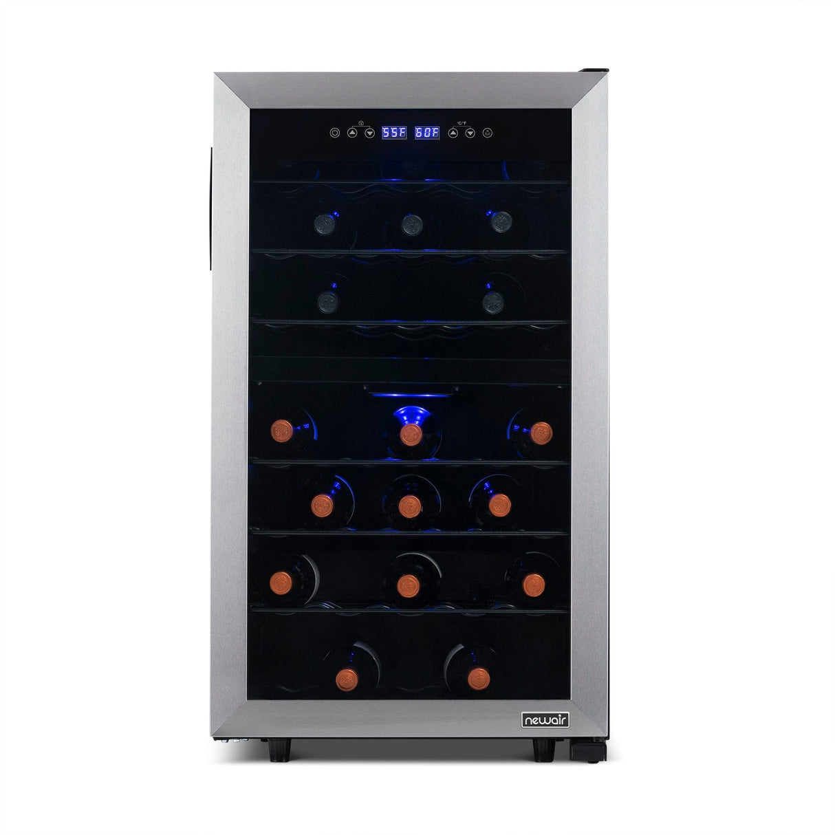 NewAir 43-Bottle Stainless Steel Dual Zone Wine Refrigerator Wine Coolers NWC043SS00 Wine Coolers Empire