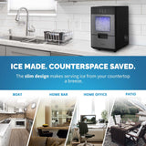 NewAir 44 lb. Countertop Nugget Ice Maker NIM044BS00 Ice Makers NIM044BS00 Wine Coolers Empire