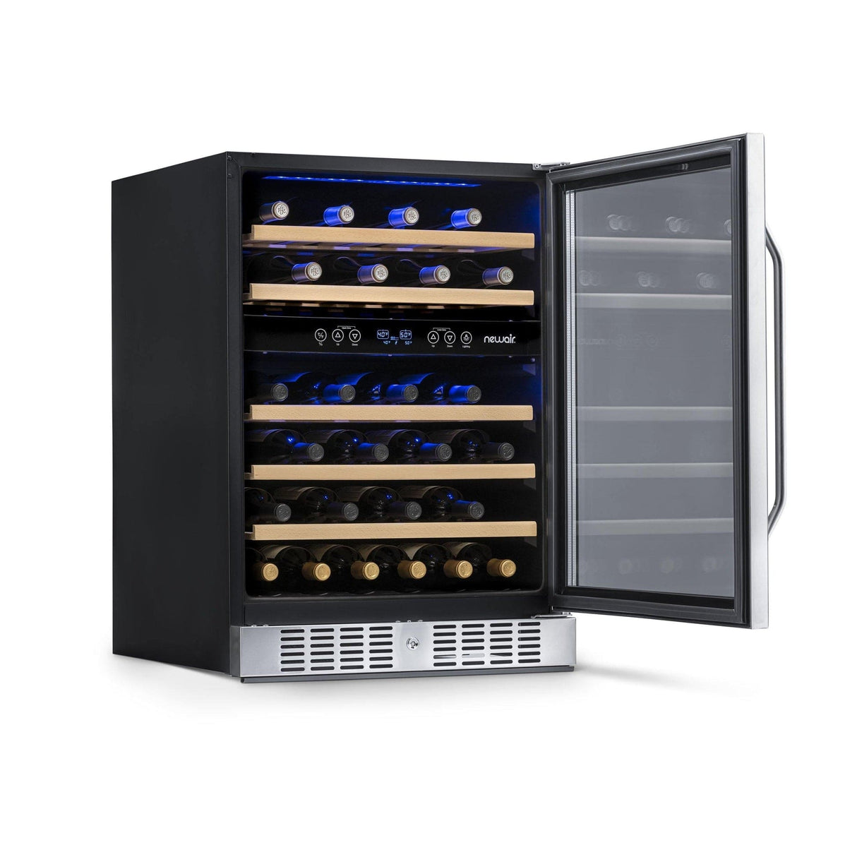 NewAir 46-Bottle Dual Zone Stainless Steel Wine Refrigerator Wine Coolers AWR-460DB Wine Coolers Empire