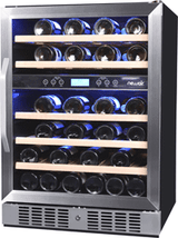 NewAir 46-Bottle Dual Zone Stainless Steel Wine Refrigerator Wine Coolers AWR-460DB Wine Coolers Empire