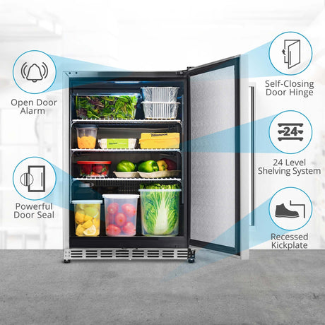 NewAir 5.3 Cu. Ft. Stainless Steel Beverage Fridge NCR053SS00 Beverage Centers NCR053SS00 Wine Coolers Empire