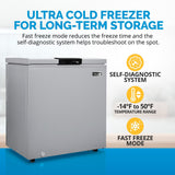 NewAir 5 Cu. Ft. Mini Deep Chest Freezer NFT050GA00 Freezers NFT050GA00 Wine Coolers Empire