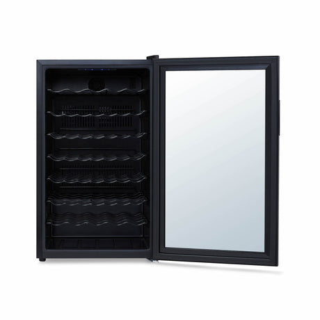 NewAir 51-Bottle Black Freestanding Wine Refrigerator Wine Coolers NWC051BK00 Wine Coolers Empire