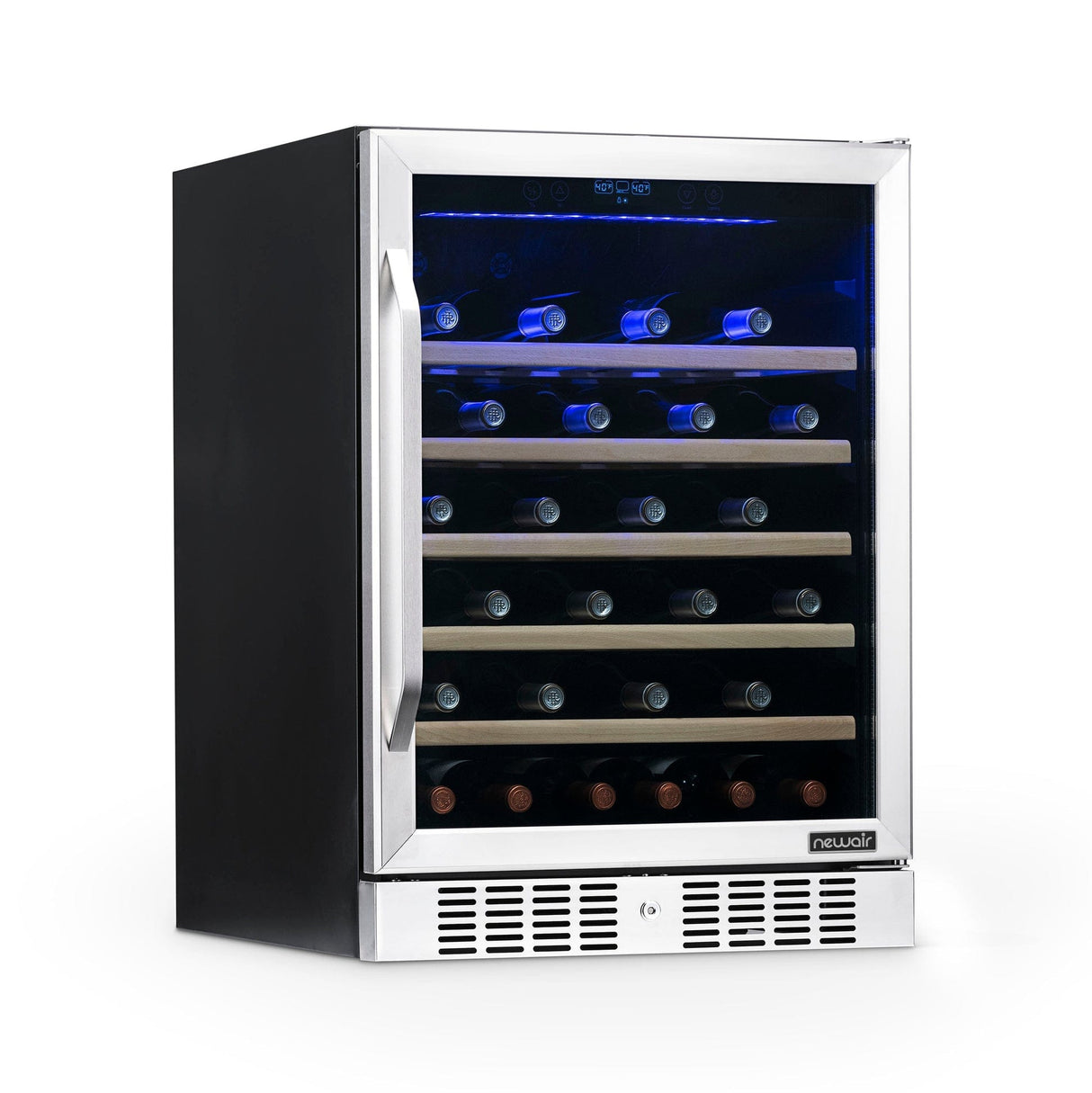 NewAir 52-Bottle Built-In Stainless Steel Wine Refrigerator Wine Coolers AWR-520SB Wine Coolers Empire