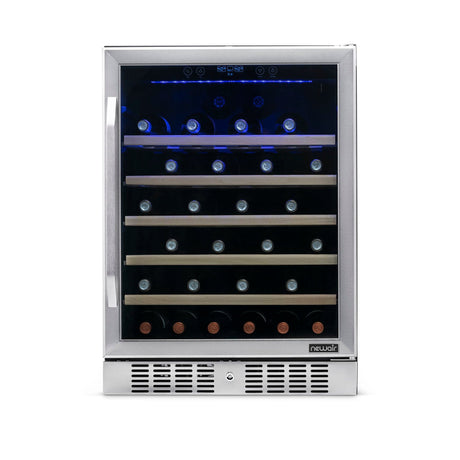 NewAir 52-Bottle Built-In Stainless Steel Wine Refrigerator Wine Coolers AWR-520SB Wine Coolers Empire