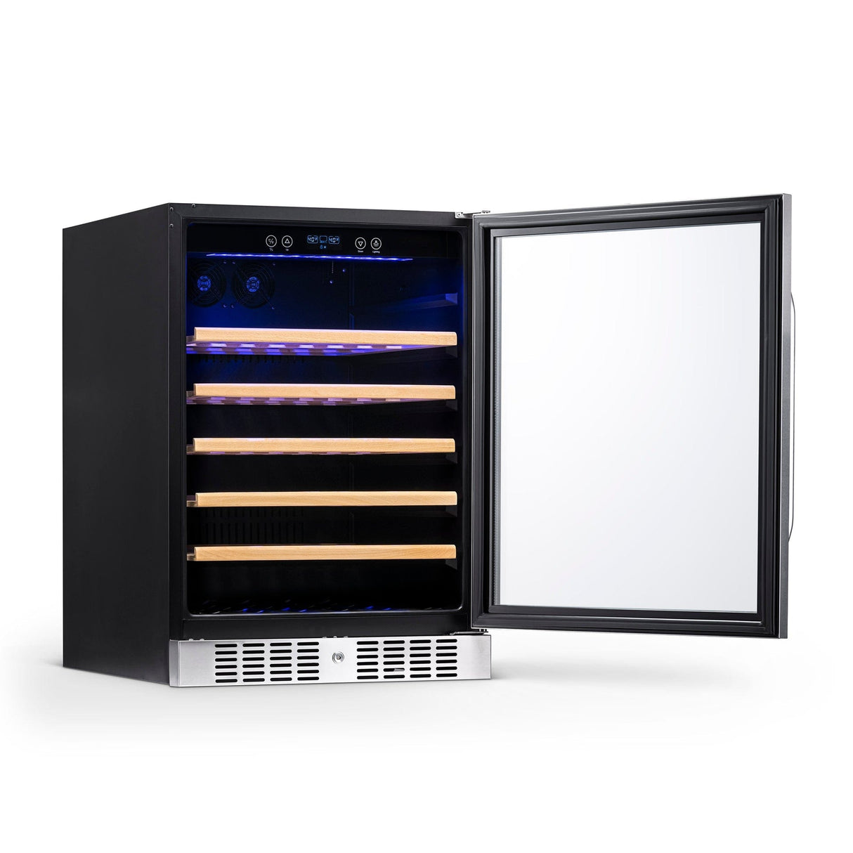 NewAir 52-Bottle Built-In Stainless Steel Wine Refrigerator Wine Coolers AWR-520SB Wine Coolers Empire