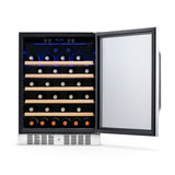 NewAir 52-Bottle Built-In Stainless Steel Wine Refrigerator Wine Coolers AWR-520SB Wine Coolers Empire