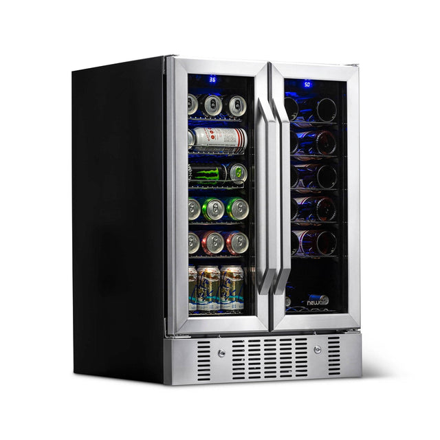 NewAir 58-Can Stainless Steel Beverage Fridge AWB-360DB Beverage Centers AWB-360DB Wine Coolers Empire