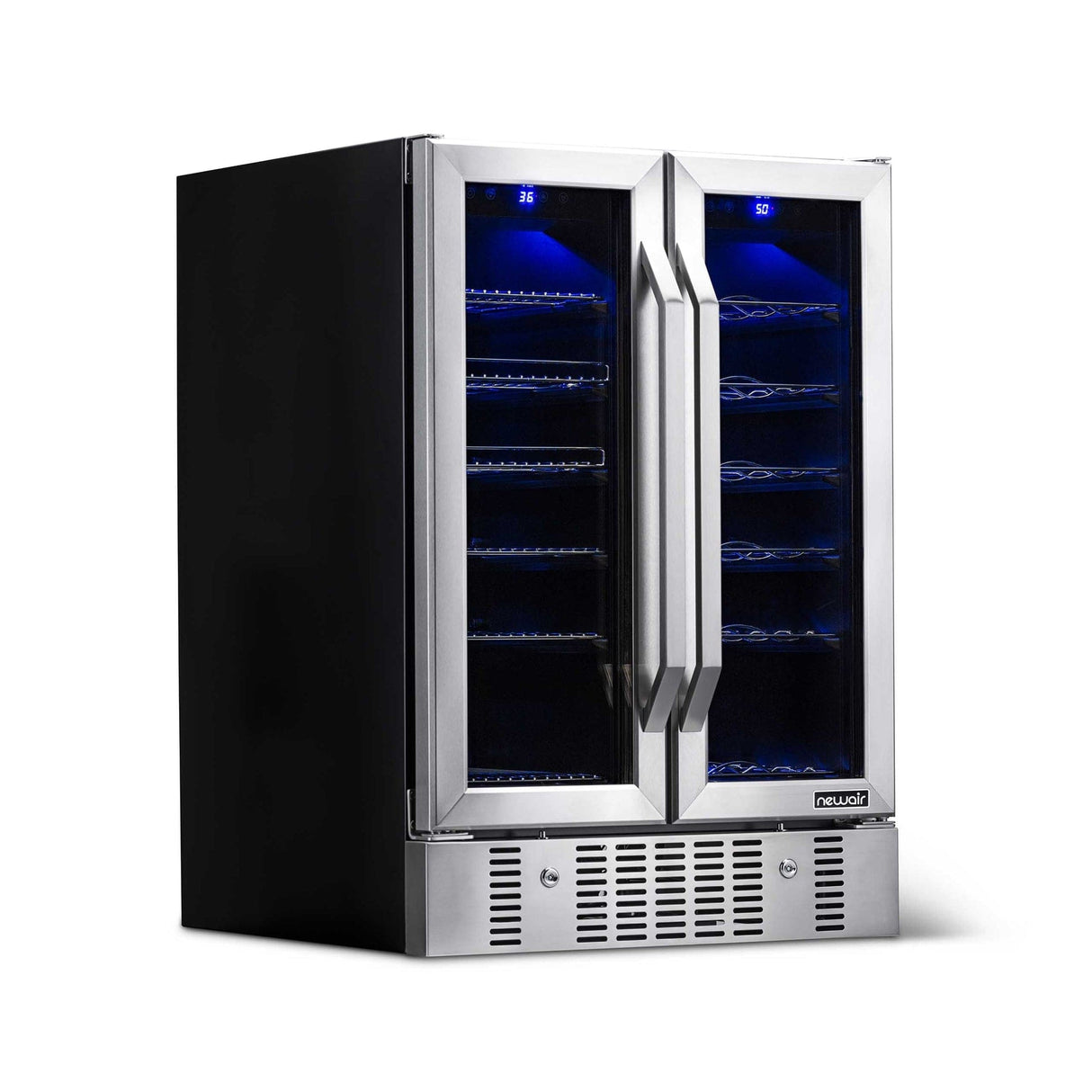 NewAir 58-Can Stainless Steel Beverage Fridge AWB-360DB Beverage Centers AWB-360DB Wine Coolers Empire