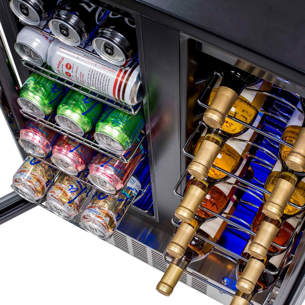 NewAir 58-Can Stainless Steel Beverage Fridge AWB-360DB Beverage Centers AWB-360DB Wine Coolers Empire