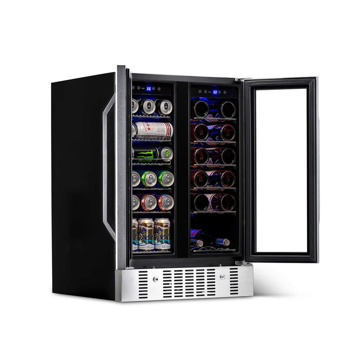 NewAir 58-Can Stainless Steel Beverage Fridge AWB-360DB Beverage Centers AWB-360DB Wine Coolers Empire