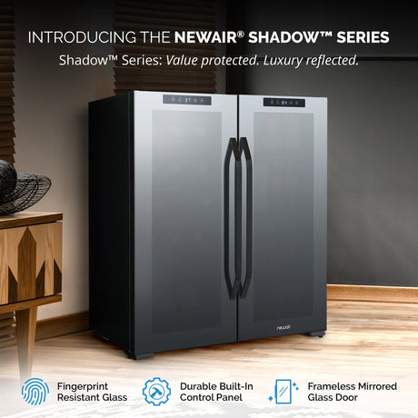 NewAir 59-Can 18-Bottle Dual Zone Freestanding Beverage Fridge Beverage Centers NWB077BKD0 Wine Coolers Empire
